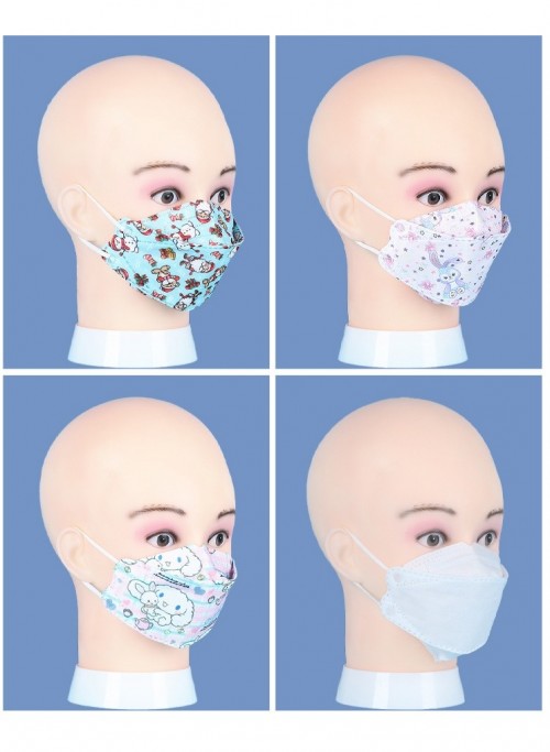 Cute cartoon KF94 respirator dust breathable 3 to 12 years old children special three-dimensional 4-layer children's mask